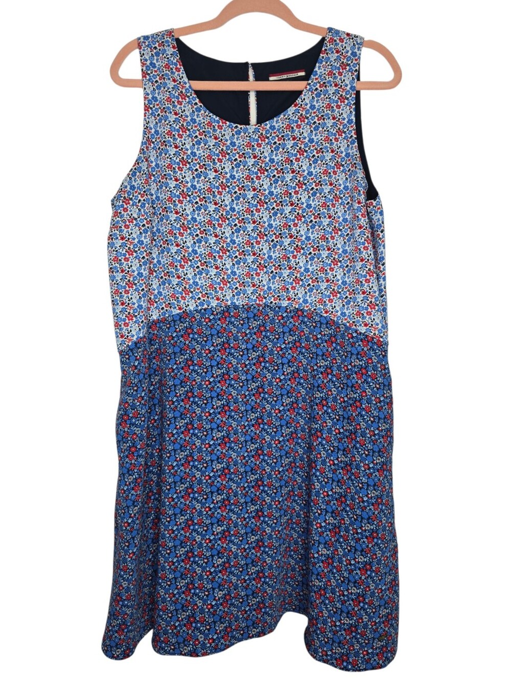 Tommy Hilfiger Red White and Blue mixed ditsy floral print dress